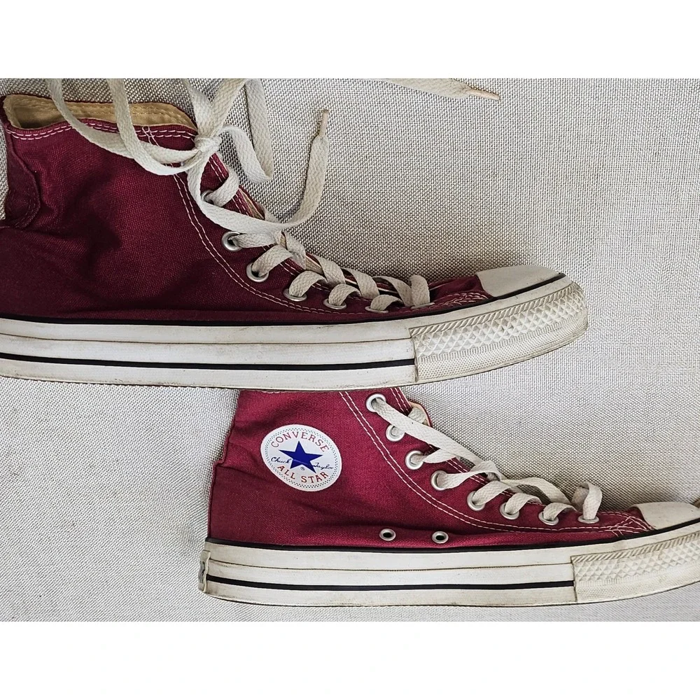 Converse Chuck Taylor All Star Mens 9 Womens 11 Maroon Burgundy High Top M9613